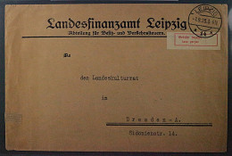 1923, LEIPZIG OPD, 1 A, Gebührenzettel Mit Rand Auf Bedarfsbrief, SELTEN, 550,-€ - 1922-1923 Emissioni Locali