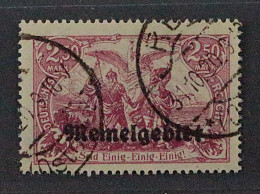 1920, MEMEL 13 C, Aufdruck 2,50 Mk. FARBE C, Sauber Gestempelt, Geprüft 700,-€ - Memelland 1923