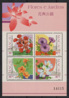 1991 MACAU / MACAO Bl. 17 ** Block Blumen Und Gärten, Postfrisch 80,-€ - Neufs