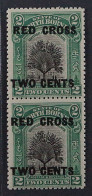 1918, NORDBORNEO 163 II ** Rotes Kreuz, Weiter Abstand, PAAR, Postfrisch, 480,-€ - Borneo Del Nord (...-1963)