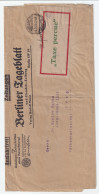 1923 BERLIN C2, Gebührenzettel 3, Streifband Nach PRAG, Rarität, Geprüft, 800,-€ - 1922-1923 Lokalausgaben