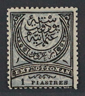 Türkei 40 * 1880, 1 Pia. Schwarz/blaugrau, Ungebraucht Originalgummi, KW 100,- € - Nuovi