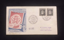 C) 1954. SPAIN. FDC.  ENVELOPE SENT TO ARGENTINA. MOYA PHILATELIC EXHIBITION. DOUBLE STAMPS OF HERNÁN CORTÉS. XF - Autres & Non Classés