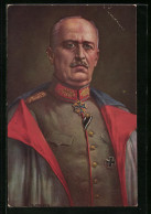 Künstler-AK Portrait Von Erich Ludendorff In Uniform Mit Eisernem Kreuz  - Personnages Historiques