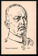 Künstler-AK General Erich Ludendorff  - Historische Persönlichkeiten