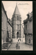 CPA Vierzon, Rue Etienne Dolet Et L`Eglise  - Vierzon