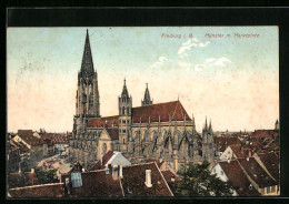 AK Freiburg /Bayern, Kathedrale Am Markplatz  - Freiburg I. Br.