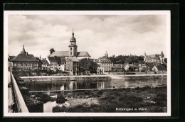 AK Kitzingen /Main, Blick Auf Zentrale Strasse Am Fuss Mit Kirche  - Kitzingen