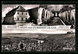 AK Escherndorf / Main, Gasthaus Zur Krone Und Winzerkeller  - Autres & Non Classés