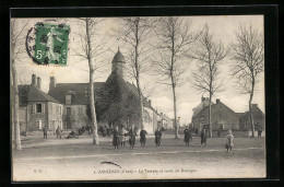 CPA Asnières, Le Temple Et Route De Bourges  - Bourges