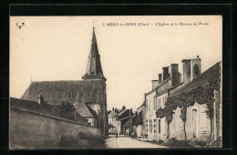 CPA Méry-ès-Bois, L`Eglise Et Le Bureau De Poste  - Other & Unclassified