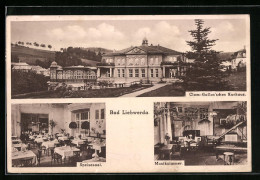 AK Bad Liebwerda / Lazne Libverda, Clam-Gallas'sches Kurhaus, Musikzimmer Und Speisesaal, Innenansicht  - Czech Republic
