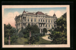 AK Franzensbad, Villa Imperial Und Vorgarten  - Tchéquie