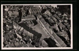 AK Eger, Fliegeraufnahme Mit Marktplatz In Der Mitte  - Czech Republic