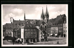 AK Eger, Marktplatz Mit Kirche Im Hintergrund  - República Checa