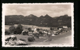 AK Dittersbach /Böhm. Schweiz, Blick In Den Ort Mit Bergen Im Hintegrund  - Repubblica Ceca