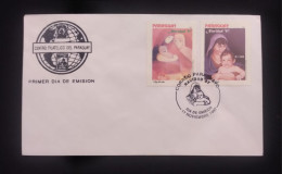 C) 1997. PARAGUAY. FDC. GLOBE. DOUBLE CHRISTMAS STAMPS. XF - Paraguay