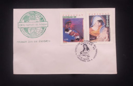 C) 1996. PARAGUAY. FDC. GLOBE. DOUBLE CHRISTMAS STAMPS. XF - Paraguay