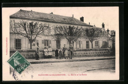 CPA Bazoches-les-Gallerandes, La Mairie Et Les Ecoles  - Other & Unclassified