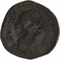 Faustina II, Sesterce, 161-176, Rome, Bronze, B+, RIC:1663 - Les Antonins (96 à 192)