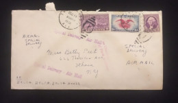 C) 1938. UNITED STATES. INTERNAL  AIRMAIL. MULTIPLE POSTCARD AND GEORGE WASHINGTON SHIPPING STAMPS. XF - Other & Unclassified