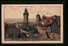 Steindruck-AK Nürnberg, Burg Vom Fünfeckigen Turm Gesehen  - Other & Unclassified