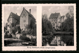 AK Seebach /Langensalza, Burg Von Vorn Und Vom Wasser Aus  - Bad Langensalza