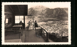 AK Bad Reichenhall, Gasthaus Bildstöckelalm Mit Fernrohr  - Bad Reichenhall