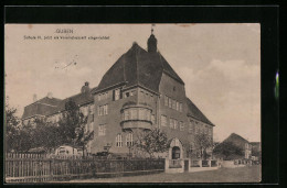 AK Guben, Schule VI, Z. Zt. Der Aufnahme Vereinslazarett  - Guben