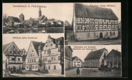 AK Eschenbach In Mittelfranken, Rathaus Ehem. Komturei, Schulhaus, Marktplatz Mit Denkmal Wolframs Von Eschenbach  - Other & Unclassified