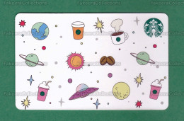 INDIA Inde Indien - Starbucks Gift Card - CN 2000 , SKU 11154130 23005222 - Unused - Coffee, Space Ship, Planets, Stars - Gift Cards