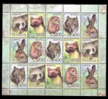 D21161  Wolves - Loups - Hares - Mammals - Bielorus Yv 631-25 Minisheet - MNH - 2,35 . (10) - Sonstige & Ohne Zuordnung