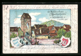 Lithographie Ganzsache Bayern PP15C81: Hersbruck, XX. Mittelfränkisches Bundesschiessen 1905  - Jagd
