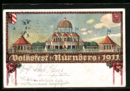 Künstler-AK Ganzsache Bayern PP27C5 /01, Nürnberg, Volksfest 1911  - Tarjetas