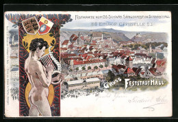 Künstler-AK Schwäb. Hall, Ganzsache Württemberg PP11C51 /06, 26. Schwäb. Sängerfest 1901  - Postcards