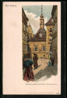 Lithographie Wien, Heiligenkreuzerhof, Schönlaterng.  - Autres & Non Classés
