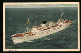 Künstler-AK Passagierschiff SS Patricia Aus Der Vogelschau  - Steamers