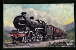 Artist's Pc Lokomotive Der Englischen Eisenbahn Auf Der Strecke Dublin-Queenstown  - Trains