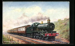 Artist's Pc Lokomotive Der Englischen Eisenbahn Nr. 2902 Auf Der Strecke Birmingham-London  - Trains