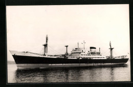 AK Handelsschiff MS Author Mit Der Mannschaft An Deck In Den Hafen Einfahrend  - Handel