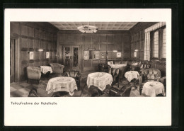 AK Minden I. W., Hotel König Von Preussen, Hotelhalle  - Minden