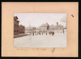 Fotografie Brück & Sohn Meissen, Ansicht Grossenhain, Radeburger Platz Mit Bäckerei & Ladengeschäft  - Places