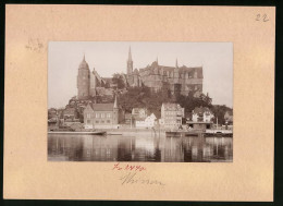 Fotografie Brück & Sohn Meissen, Ansicht Meissen I. Sa., Elbpartie Mit Raddampfer Oder Und Blick Auf Die Albrechtsburg  - Orte