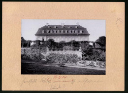 Fotografie Brück & Sohn Meissen, Ansicht Dahlen, Blick Auf Das Herrschaftliches Schloss Mit Terrasse  - Lieux