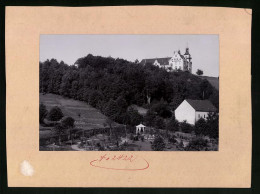 Fotografie Brück & Sohn Meissen, Ansicht Rosswein A. D. Mulde, Blick Aufs Schloss Wettinhöhe, Rückseite Mit Ansicht  - Places