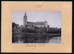 Fotografie Brück & Sohn Meissen, Ansicht Rochlitz, Flusspartie Mit Blick Auf Das Schloss  - Lieux