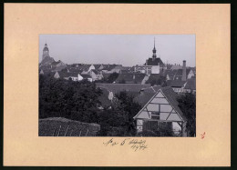 Fotografie Brück & Sohn Meissen, Ansicht Frohburg, Blick über Die Dächer Der Stadt Mit Kirchen  - Orte