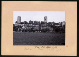Fotografie Brück & Sohn Meissen, Ansicht Kohren, Teilansicht Des Ortes Mit Ruine Und Baumgarten  - Orte