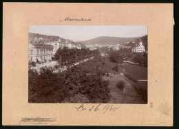Fotografie Brück & Sohn Meissen, Ansicht Marienbad, Blick In Den Ort Mit Villa Und Wohnhäusern  - Lieux