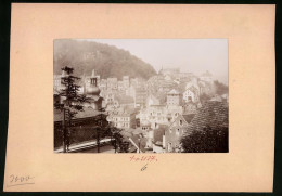 Fotografie Brück & Sohn Meissen, Ansicht Karlsbad, Blick Auf Die Stadt Mit Wohnhäusern  - Lieux